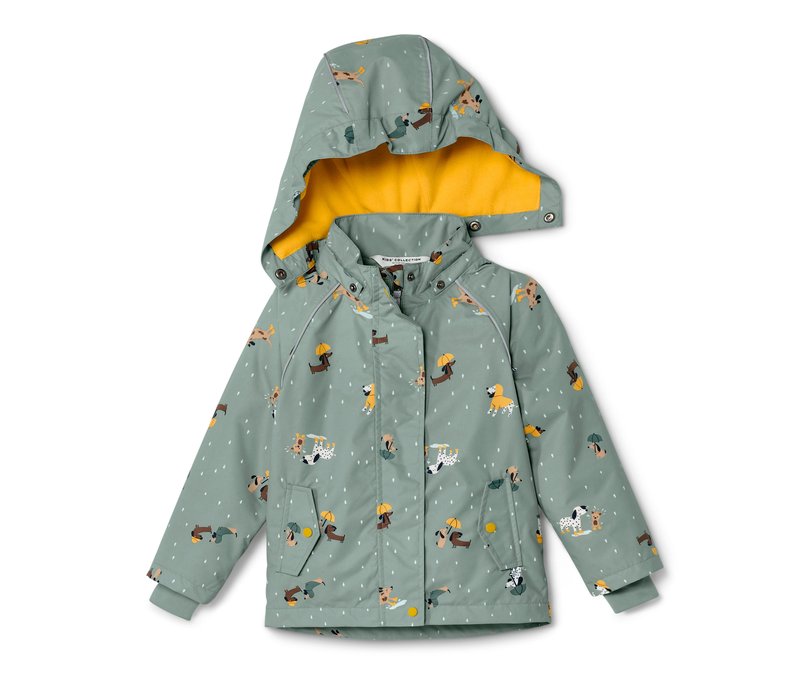 Tchibo - Kinder Thermo-Regenjacke - Kinder - Gr. 122/128 - senfgelb/print