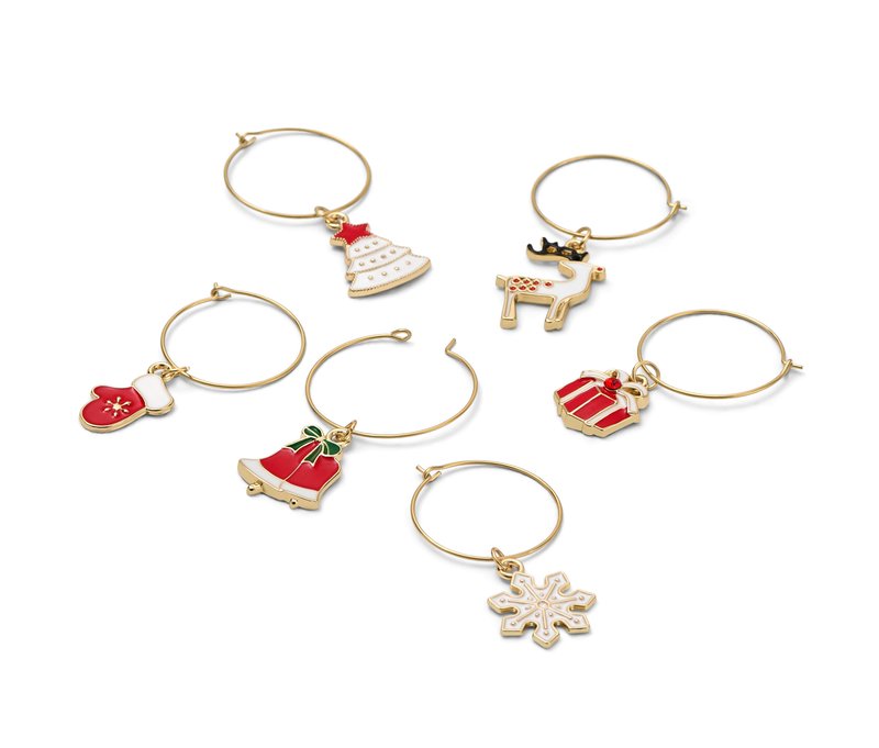 Tchibo - 6 Glasmarkierer - mehrfarbig