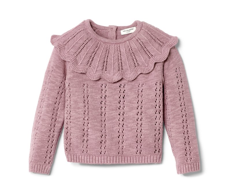 Tchibo - Kinder-Strickpullover mit Kragen - Baby - Gr. 86/92 - violett