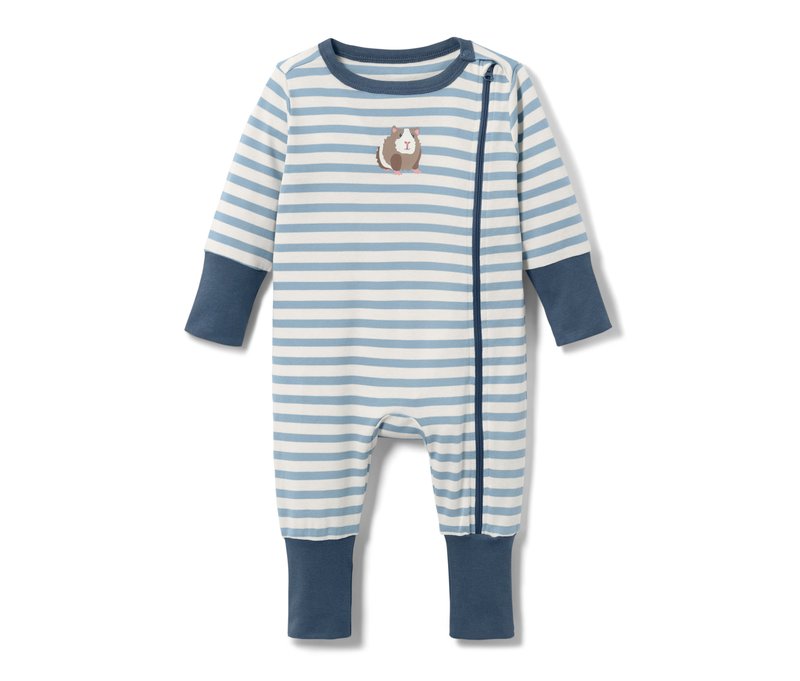 Tchibo - Baby-Pyjama - Baby - Gr. 98/104 - blau/print