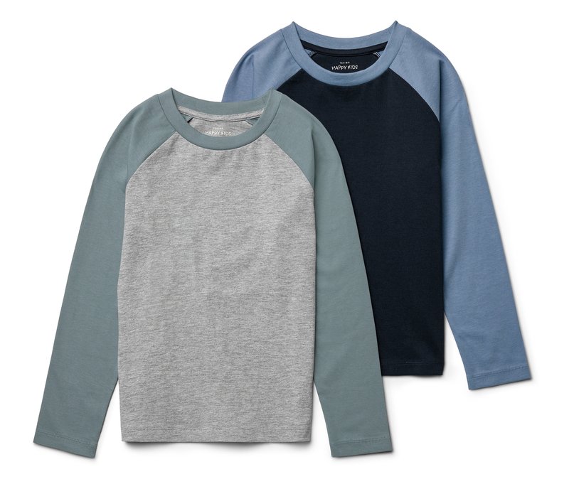 Tchibo - 2 Kinder-Langarmshirts - Kinder - Gr. 134/140 - dunkelblau