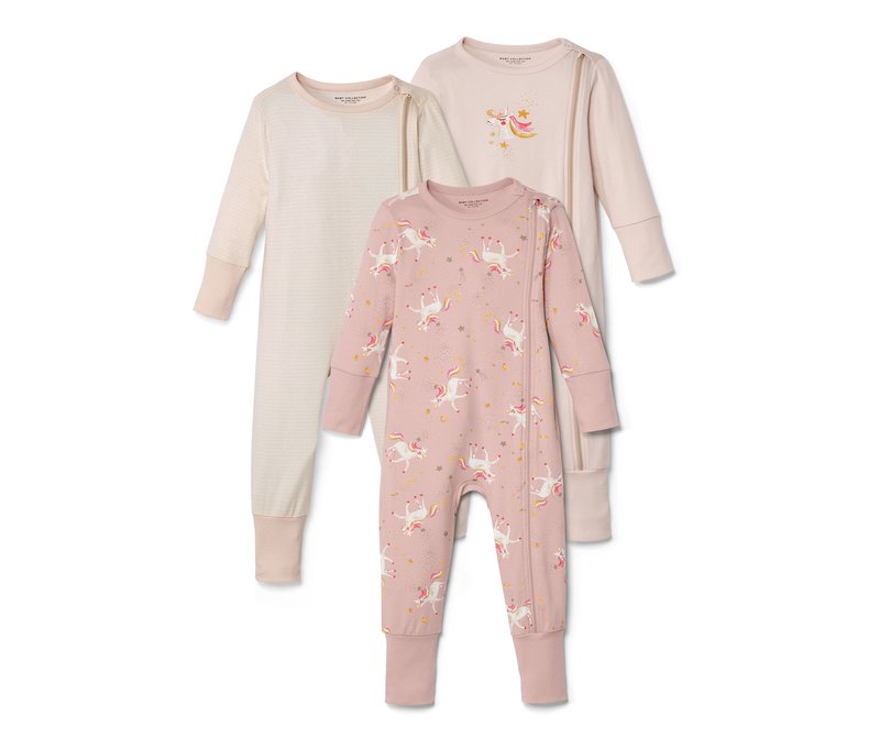 Tchibo - 3 Pyjamas - Baby - Gr. 98/104 - weiß