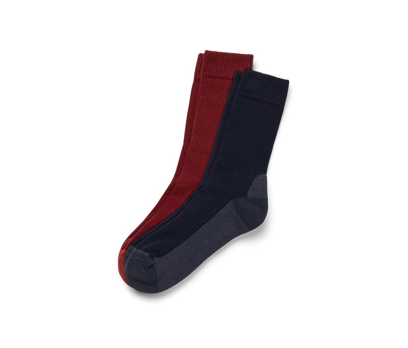 Tchibo - 2 Paar Outdoor-Socken - Unisex - Gr. 35-38 - dunkelrot