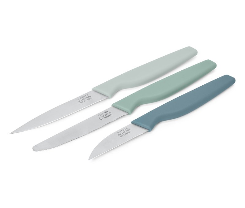 Tchibo - 3 Küchenmesser - blau