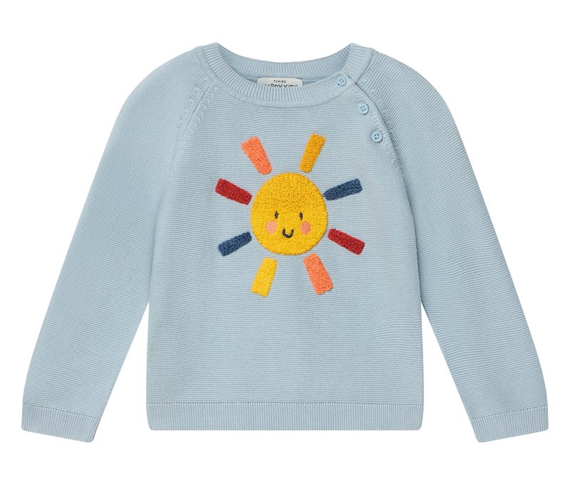 Tchibo - Baby-Strickpullover - Baby - Gr. 86/92 - hellblau