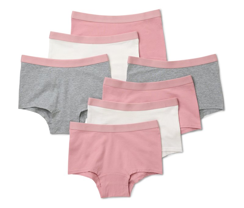 Tchibo - 7 Mädchen-Pantys - Mädchen - Gr. 122/128 - weiß/print