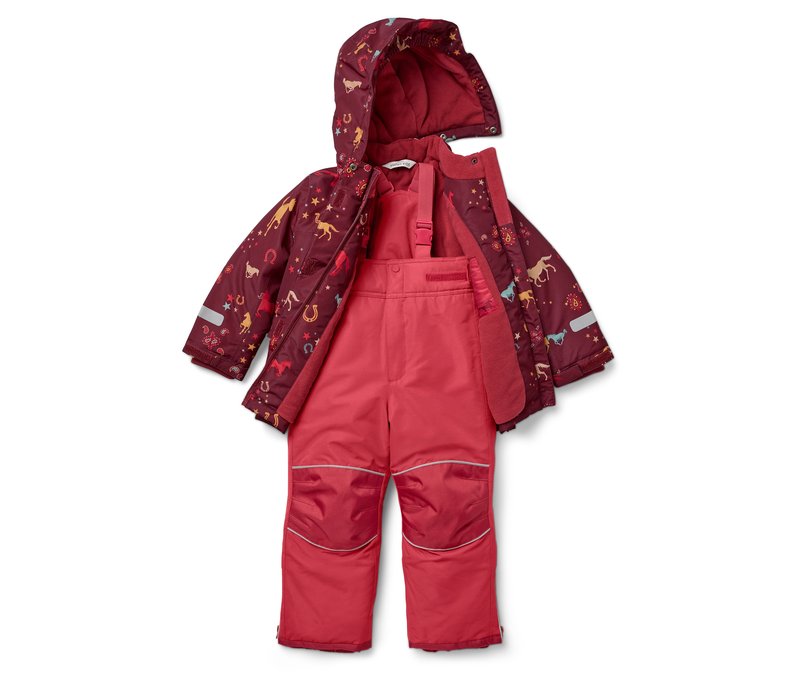 Tchibo - Kinder-Schnee-Kombi - Baby - Gr. 86/92 - weinrot/print