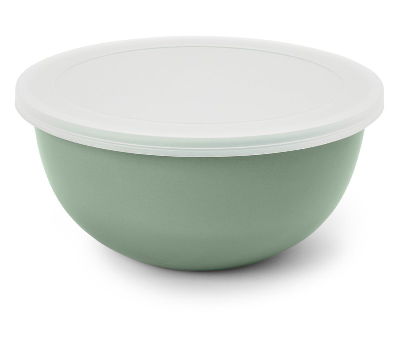 Tchibo - Emaille-Servier-und-Zubereitungsschüssel mit Deckel - grün