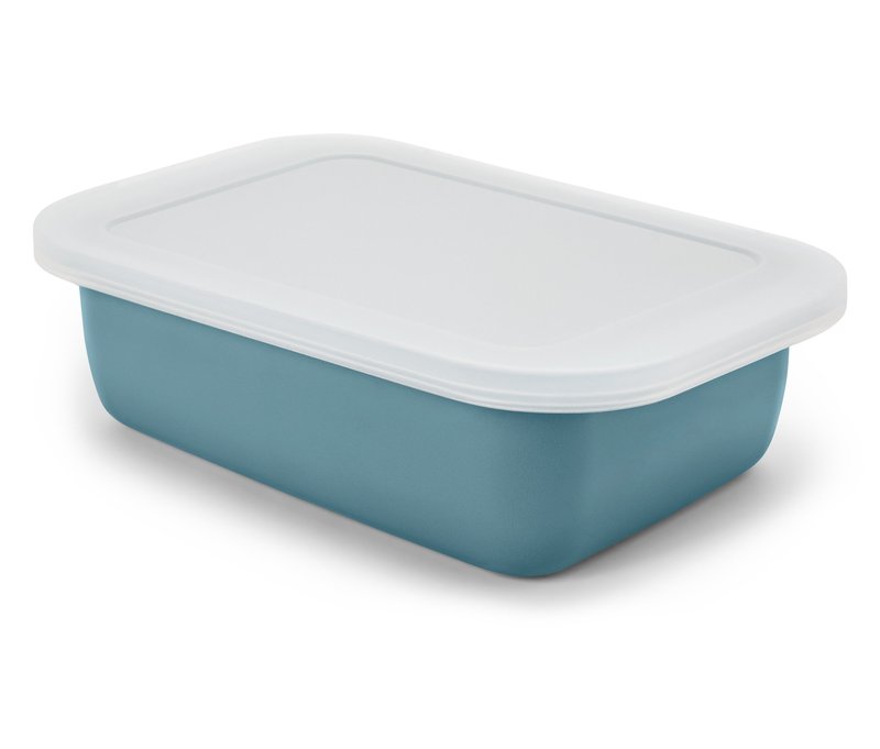 Tchibo - Emaille-Auflaufform mit Deckel - blau