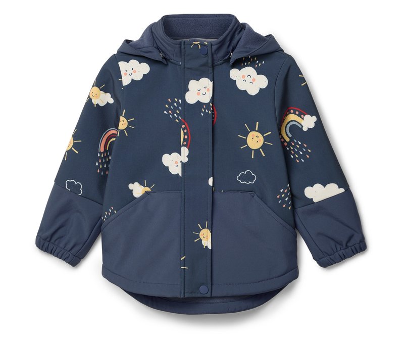 Tchibo - Kinder-Softshelljacke - Kinder - Gr. 98/104 - dunkelblau/print