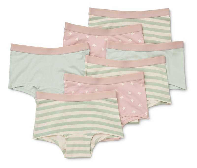 Tchibo - 7 Kinder-Pantys - Mädchen - Gr. 122/128 - mintgrün/print