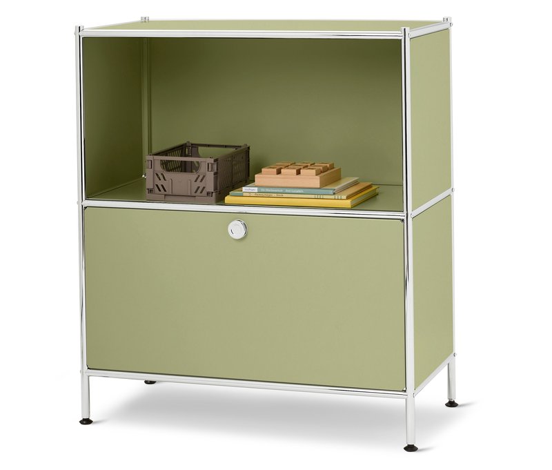 Tchibo - Sideboard Metall »Cn3 Kids« mit Schublade - 77x40x88,9cm - chrom - Stahl / Kunststoff / Kunststoff
