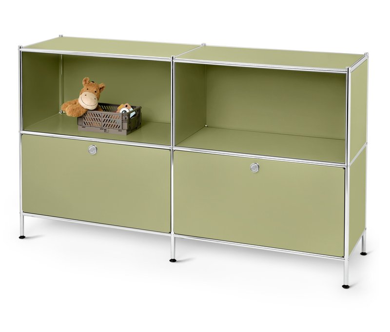 Tchibo - Sideboard Metall »Cn3 Kids« mit 2 Schubladen - 152x40x89,5cm - chrom - Stahl / Kunststoff / Kunststoff