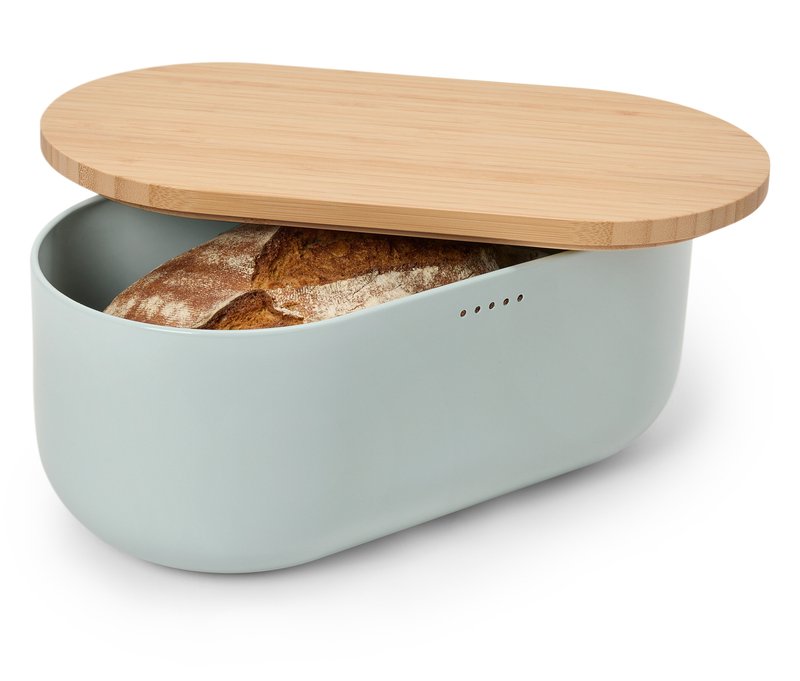 Tchibo - Brotkasten mit Schneidebrett - grau