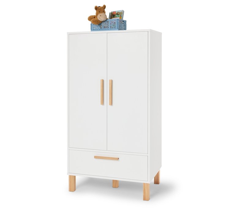 Tchibo - Kinderkleiderschrank »Leira« - 80x50x150,3cm - weiß - Holz / Stahl