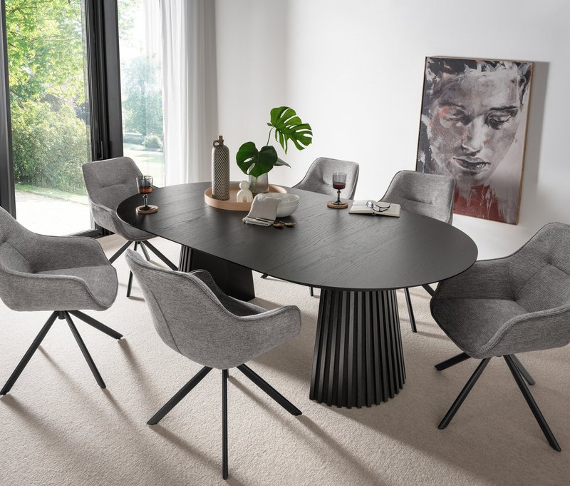 deVries Esstisch »Oria Oak«, schwarz