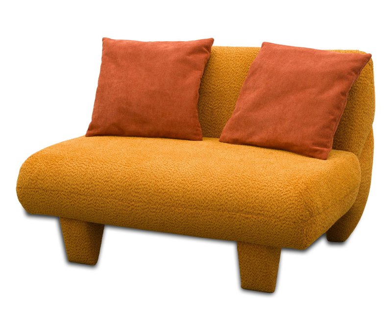 Domo Sofa »Alicante» - 117x76x95cm - orange - Polyester / Holz / Vlies
