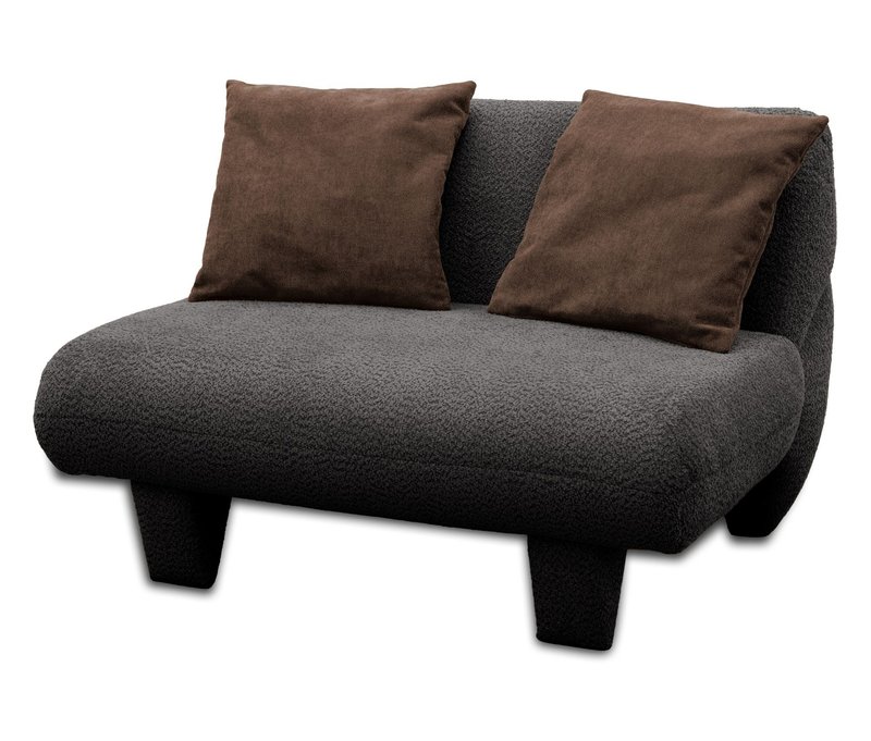 Domo Sofa »Alicante» - 117x76x95cm - anthrazit - Polyester / Holz / Vlies