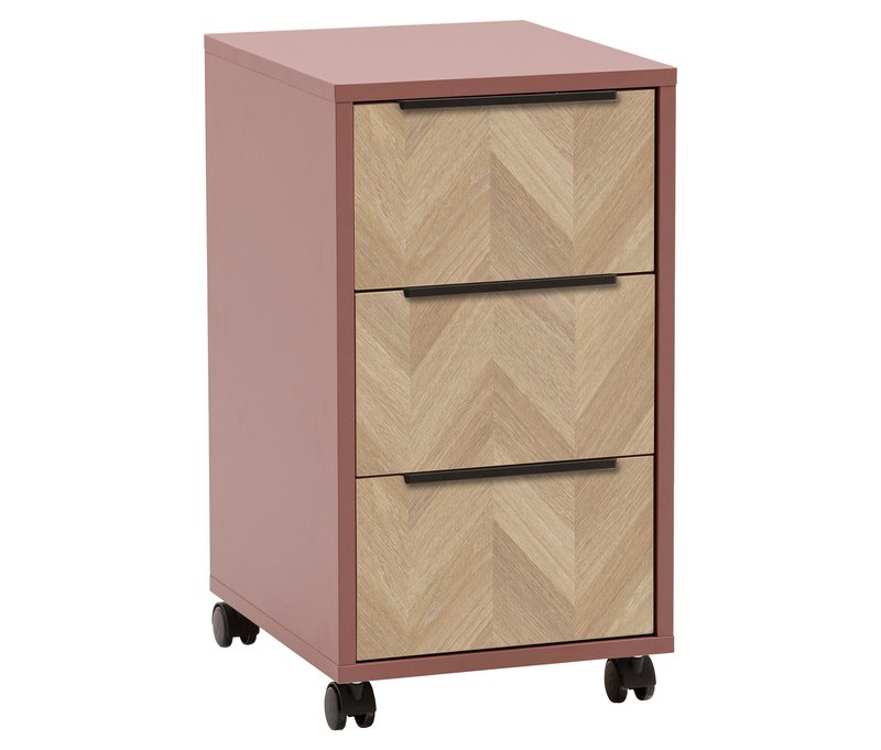 Tchibo - Rollcontainer »Piazza« - 32,6x39,1x59,7cm - schwarz - Holz / Metall / Kunststoff