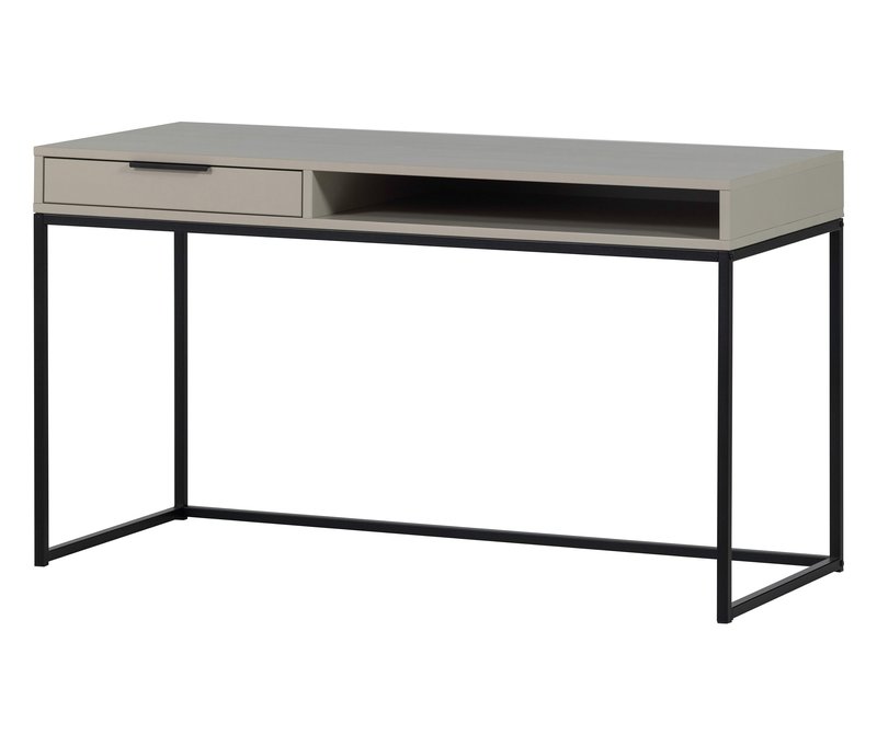 Tchibo - Woood Schreibtisch »Nore« - 130x58x75cm - schwarz - Holz / Metall