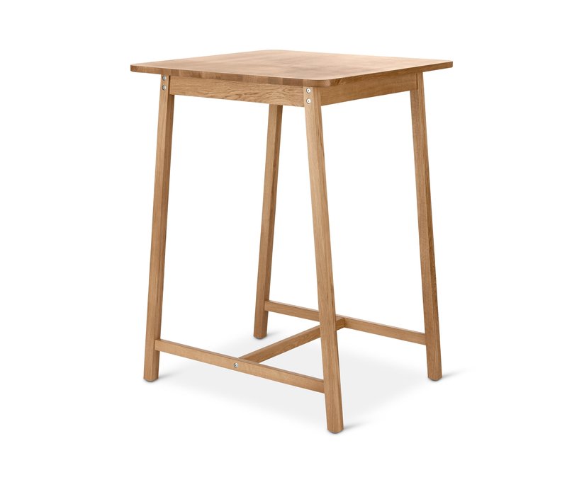 Tchibo - Bartisch - 75x75x102,5cm - braun - Eichenholz / Filz