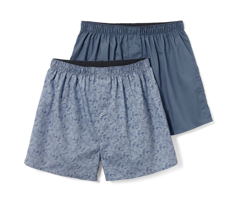 Tchibo - 2 Web-Boxershorts - Herren - Gr. M/5 - blau/paisley