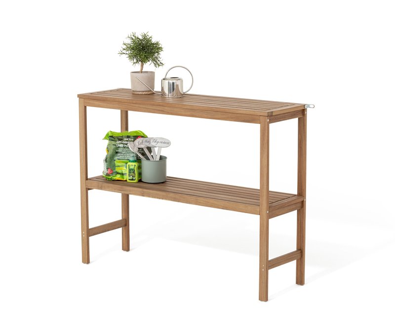 Tchibo - Große Konsole mit 2 Ebenen »Lenja« - 130x40x100,5cm - braun - Akazienholz / Kunststoff