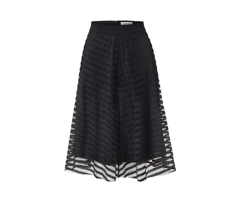 Tchibo - Mesh-Rock - Damen - Gr. 38 - schwarz/gestreift