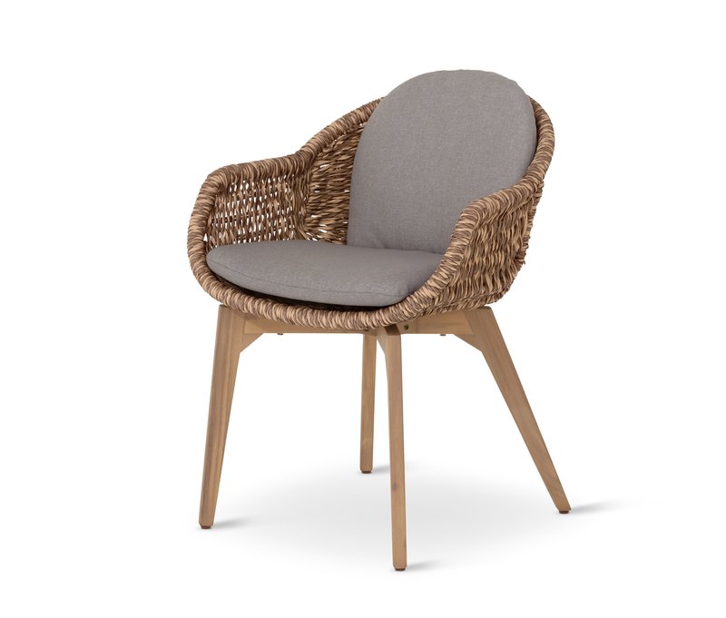 Tchibo - Premium-Schalenstuhl mit Polyrattangeflecht - 62x62,5x80cm - beige - Polyester / Polyethylen / Polypropylen