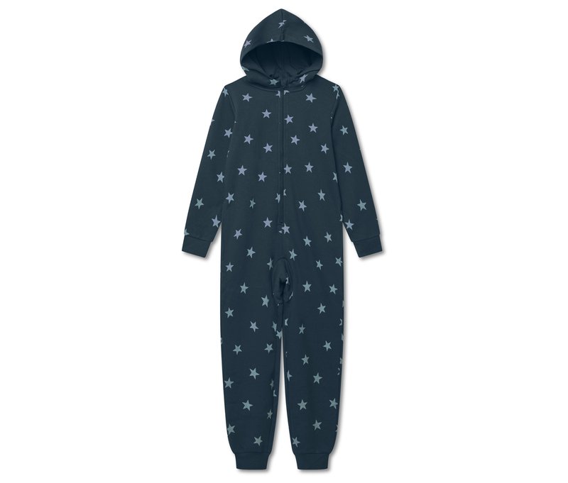 Tchibo - Kinder-Sweat-Overall - Kinder - Gr. 158/164 - dunkelblau/print