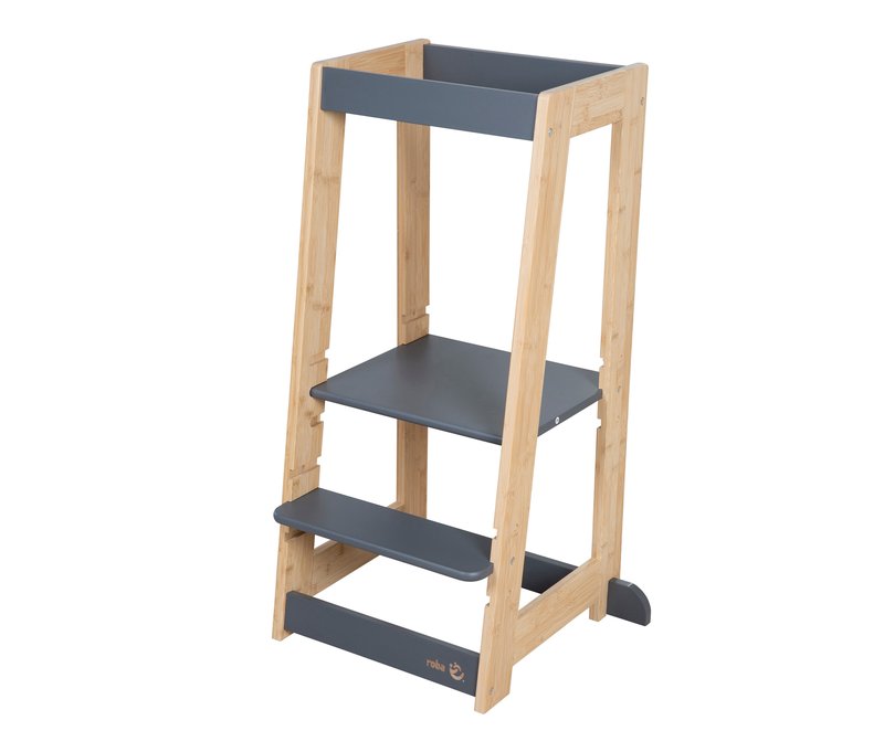 roba Lernturm holz anthrazit - 54x43,5x88cm - anthrazit - Holz / Holz