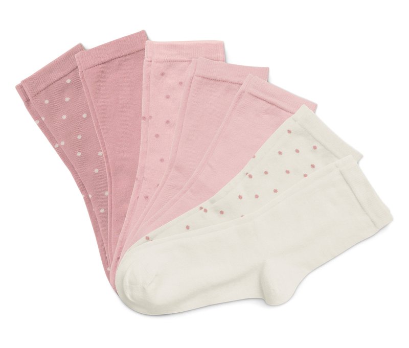 Tchibo - 7 Paar Kinder-Socken - Mädchen - Gr. 27-30 - weiß