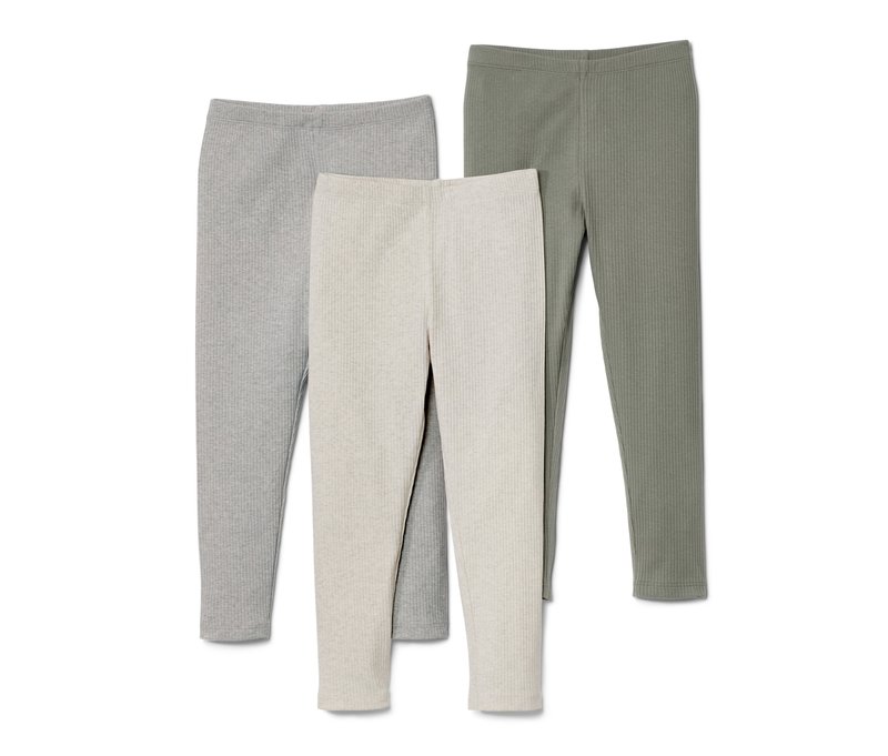 Tchibo - 3 Rippleggings - Baby - Gr. 50/56 - creme