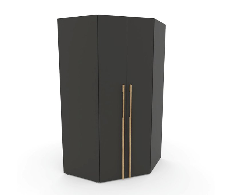 Roba Eckschrank »Marvin« - 105x105x200cm - braun - Holz / Metall / Acryl