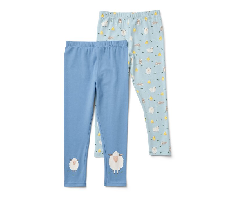 Tchibo - 2 Kinder-Leggings - Baby - Gr. 86/92 - blau/print