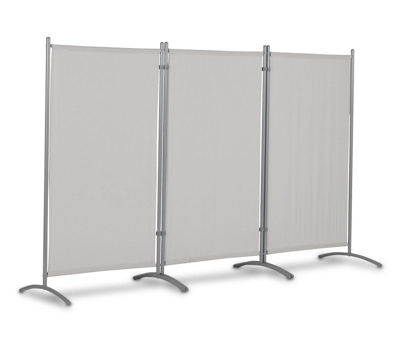 Leco Stellwand - 260x60x156cm - hellgrau - Polyester / Stahl / Kunststoff