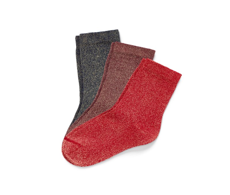 Tchibo - 3 Paar Kinder-Glitzersocken - Mädchen - Gr. 31-34 - dunkelblau