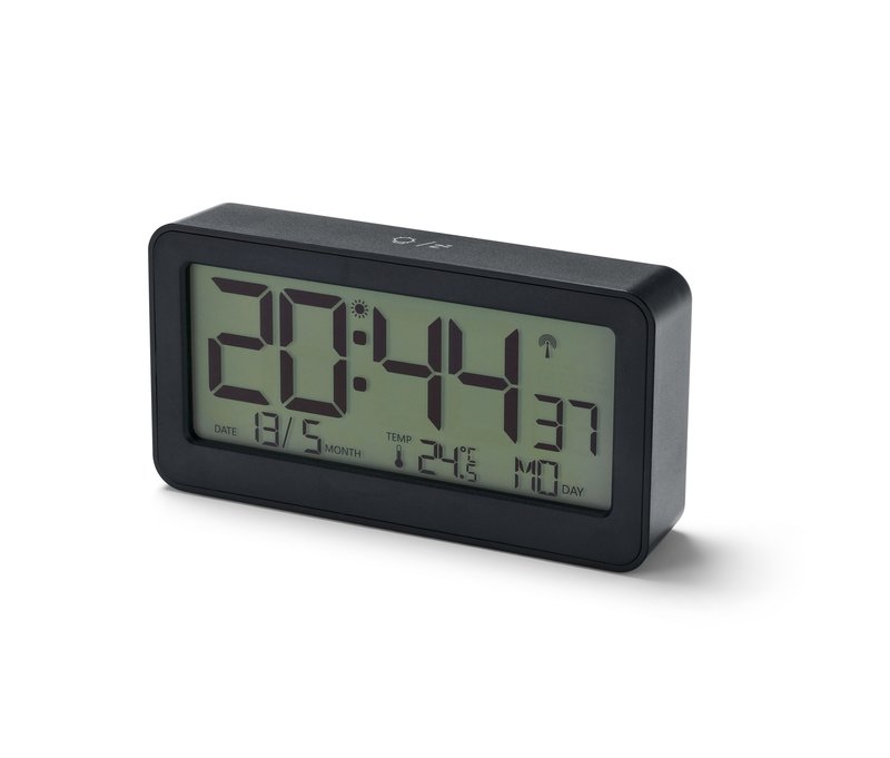 Tchibo - Digitaler LCD-Funkwecker - schwarz