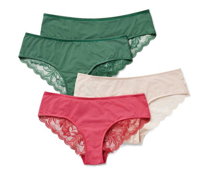 Tchibo - 4 Brazilslips - Damen - Gr. M - koralle