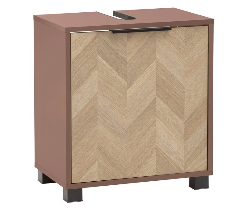 Tchibo - Waschbeckenunterschrank »Piazza 500« - 50,3x33x56cm - schwarz - Holz / Kunststoff / Metall