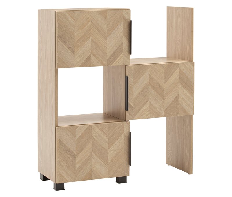 Tchibo - Schieberegal »Piazza« - 47x34,7x101,6cm - schwarz - Holz / Kunststoff / Metall