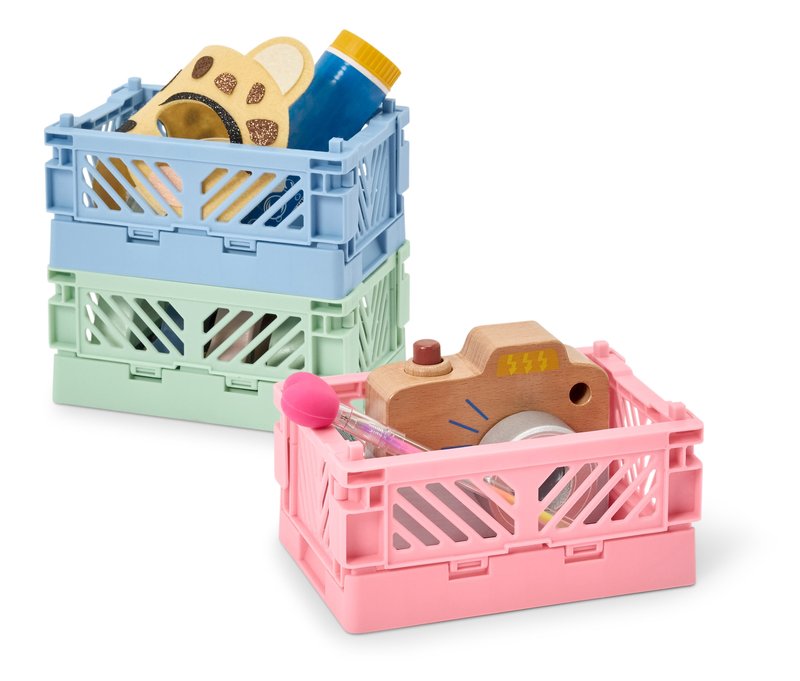 Tchibo - 3 klappbare Ordnungskisten - hellblau