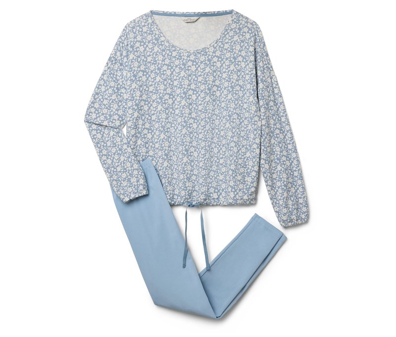 Tchibo - Leggings-Pyjama - Damen - Gr. S - hellblau/geblümt
