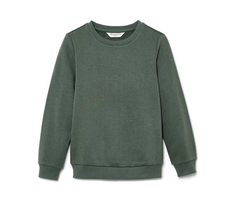Tchibo - Kinder-Sweatshirt mit angerauter Innenseite - Kinder - Gr. 146/152 - grün
