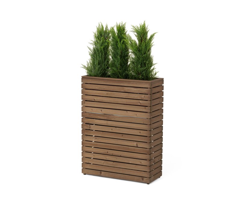 Tchibo - Pflanzkasten-Raumteiler »Tinus« - 75x30x100cm - silber - Holz / Stahl / Polyethylen