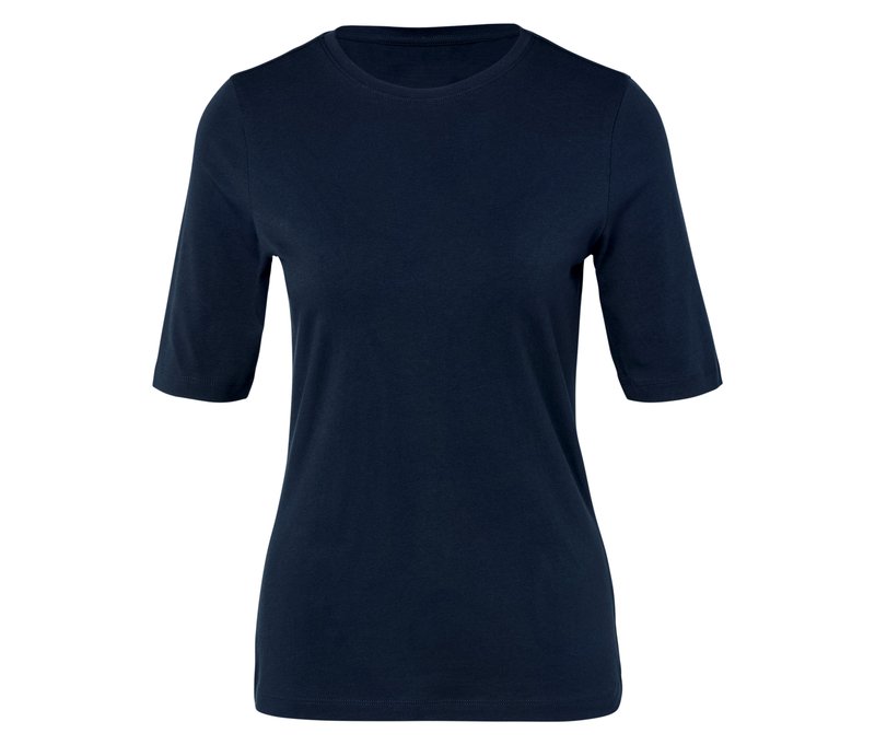 Tchibo - Basic Halbarmshirt - Damen - Gr. S - dunkelblau