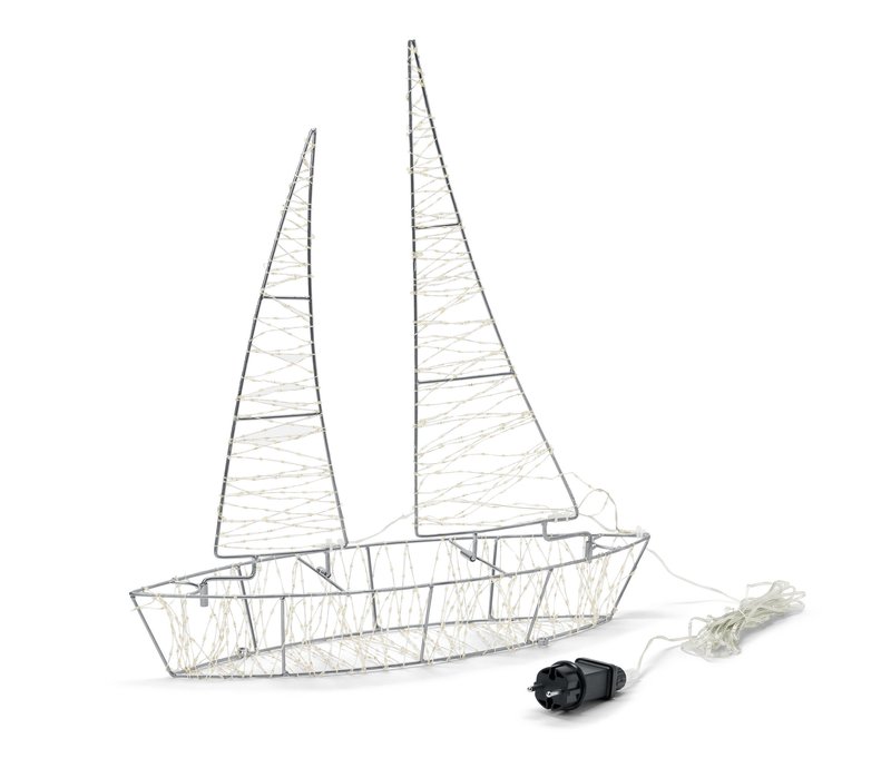 Tchibo - LED-3D-Outdoor-Boot - 50x14x53cm - schwarz - Edelstahl