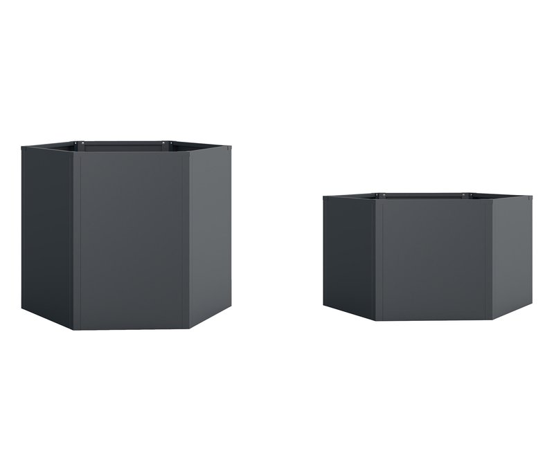 Tchibo - 2 Metall-Hochbeete - 1x77x100cm - anthrazit - Stahl