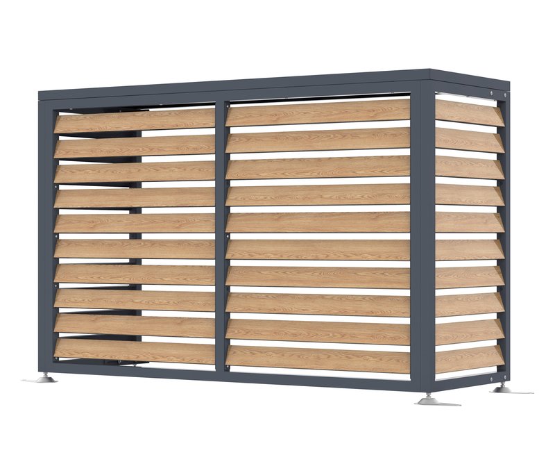 Tchibo - Wärmepumpenabdeckung - 140x50x92cm - braun - Stahl