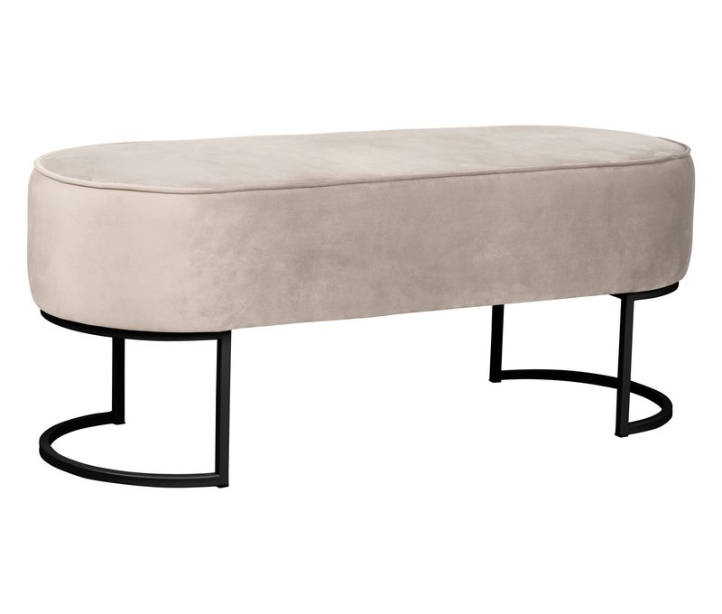 Eglo Bank »Aviklo« - 104x39x42cm - schwarz - Polyester / Schaumstoff / Metall